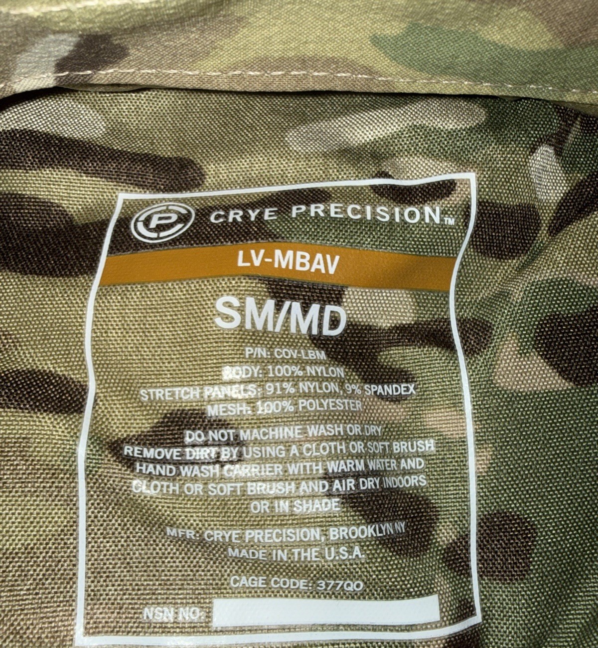 Crye Precision LV-MBAV Multicam Small/Medium (MGJly189-Box45)