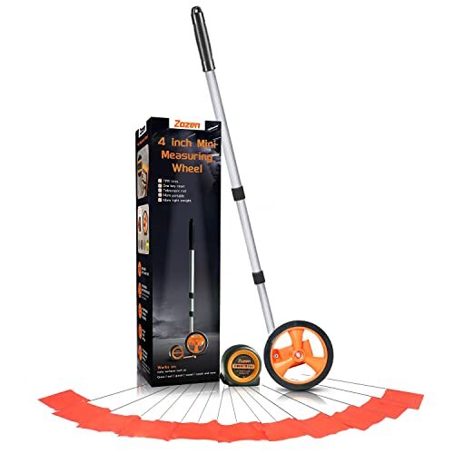 Walking Measuring Wheel Scalable Length in Feet and Inches, Up To 10,000 Feet