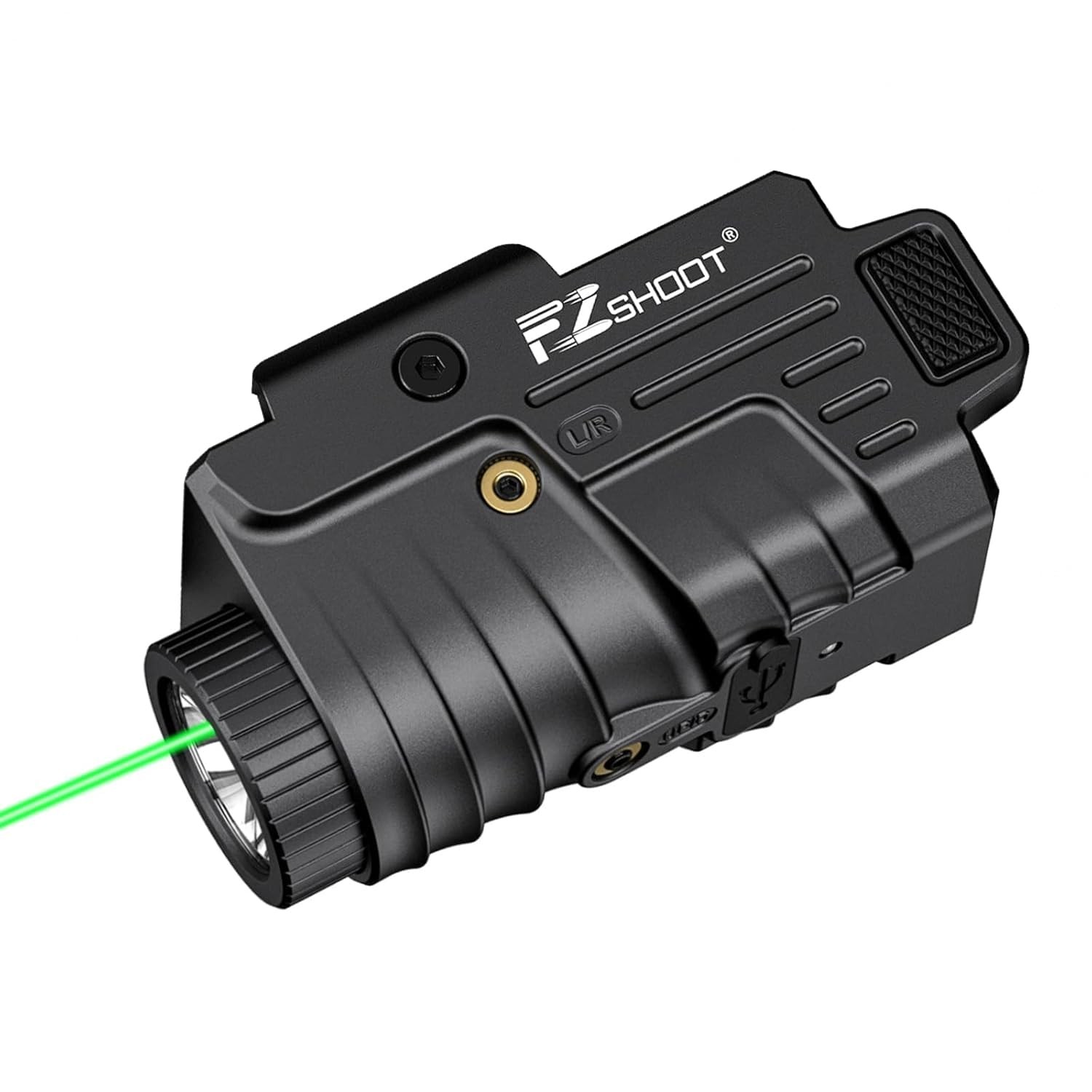EZshoot 800 Lumens Pistol Light Laser Combo Rechargeable, Black