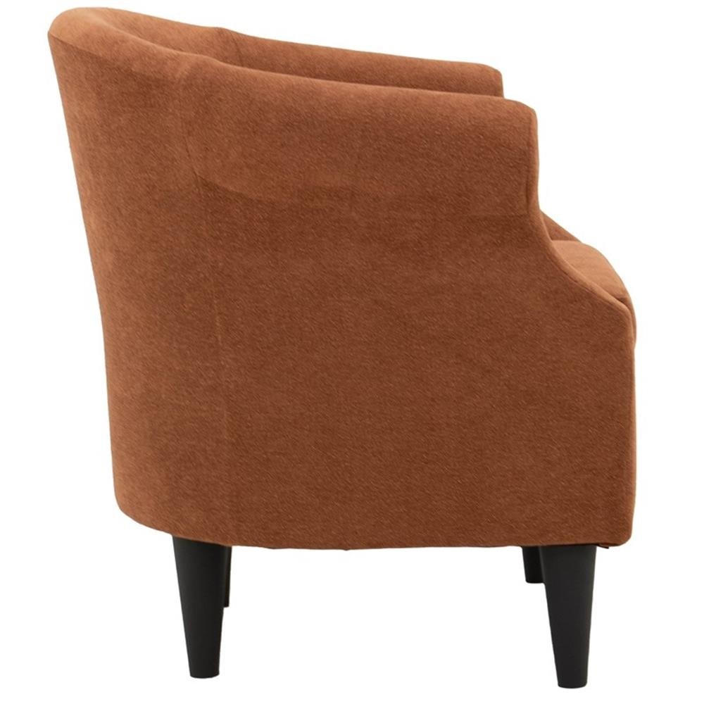 Pemberly Row Modern Traditional Polyester Fabric Chair in Orange