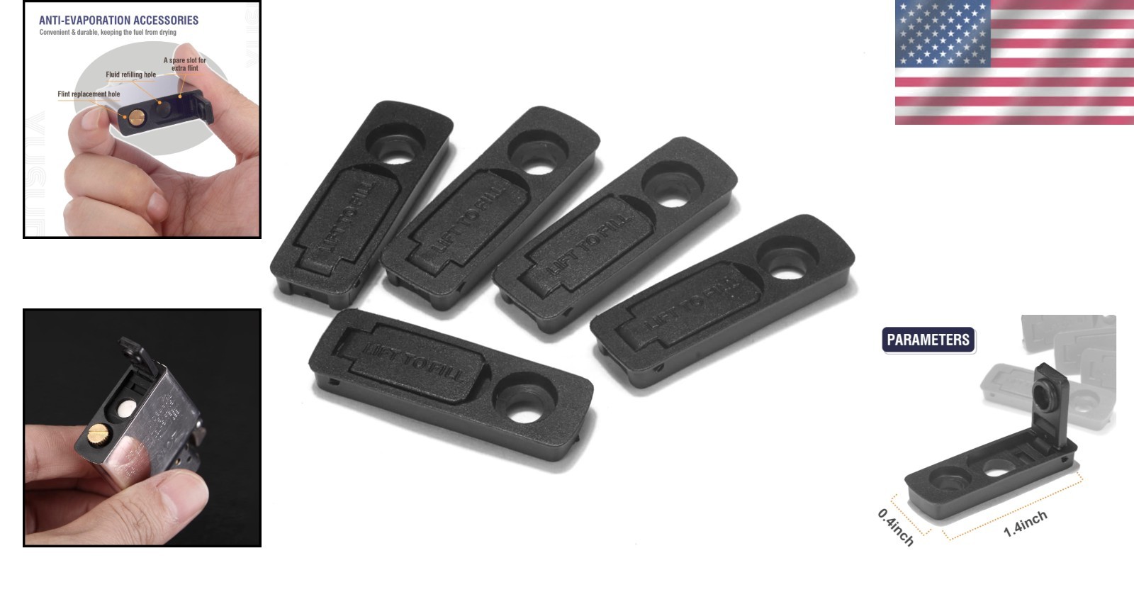Durable 5-Pack Lighter Gasket Seals – Reduce Fuel Evaporation Effectively