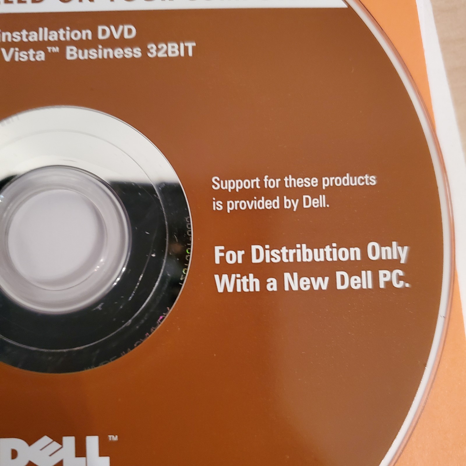 Dell Reinstallation DVD Windows Vista Premium 32 Bit & CD Key Read Description