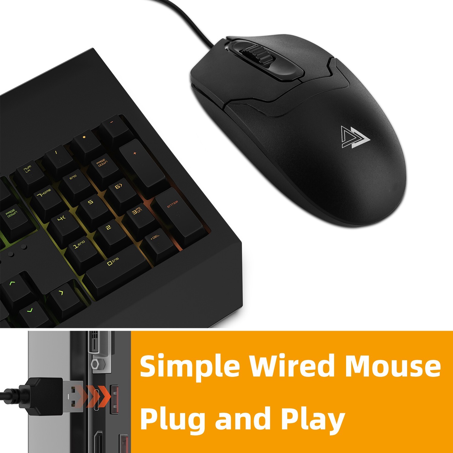 USB Mouse, Wired Optical Computer Mouse with Scroll Wheel,1000 DPI Plug and Play
