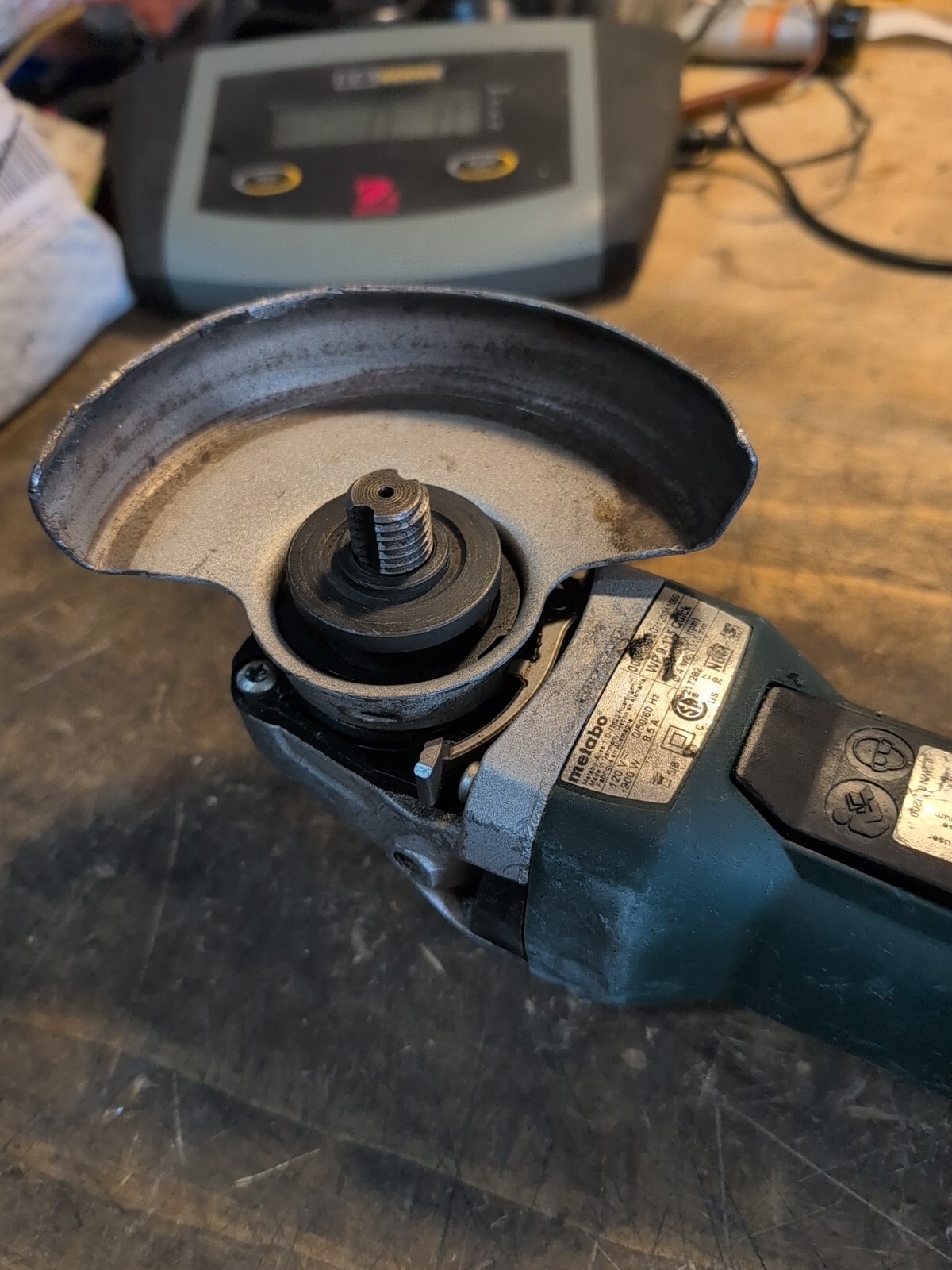Metabo WP 8-115 QuickProtect 4 1/2" Non-Locking Paddle Switch Angle Grinder