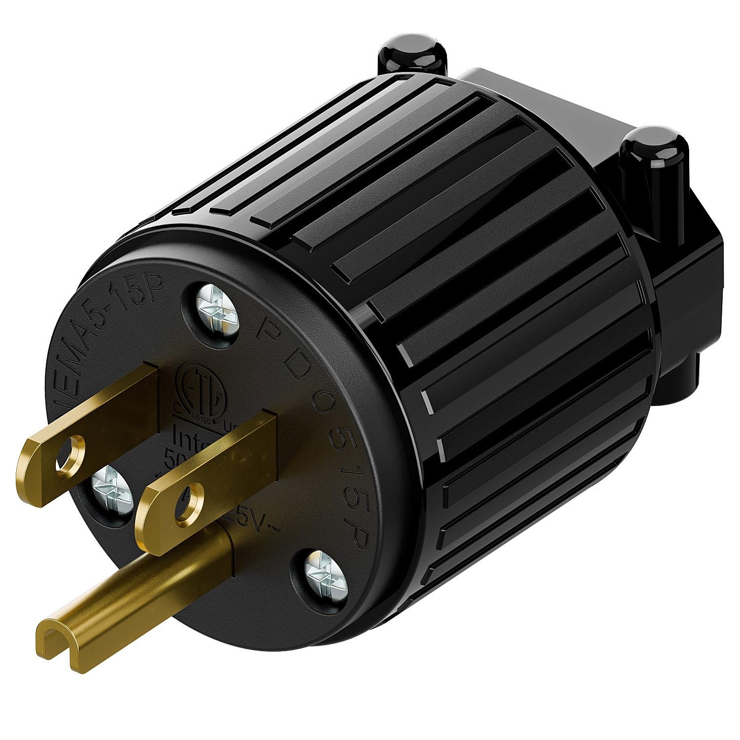 15A 125V Heavy Duty Replacement Plug, DIY Rewirable for Power Cords