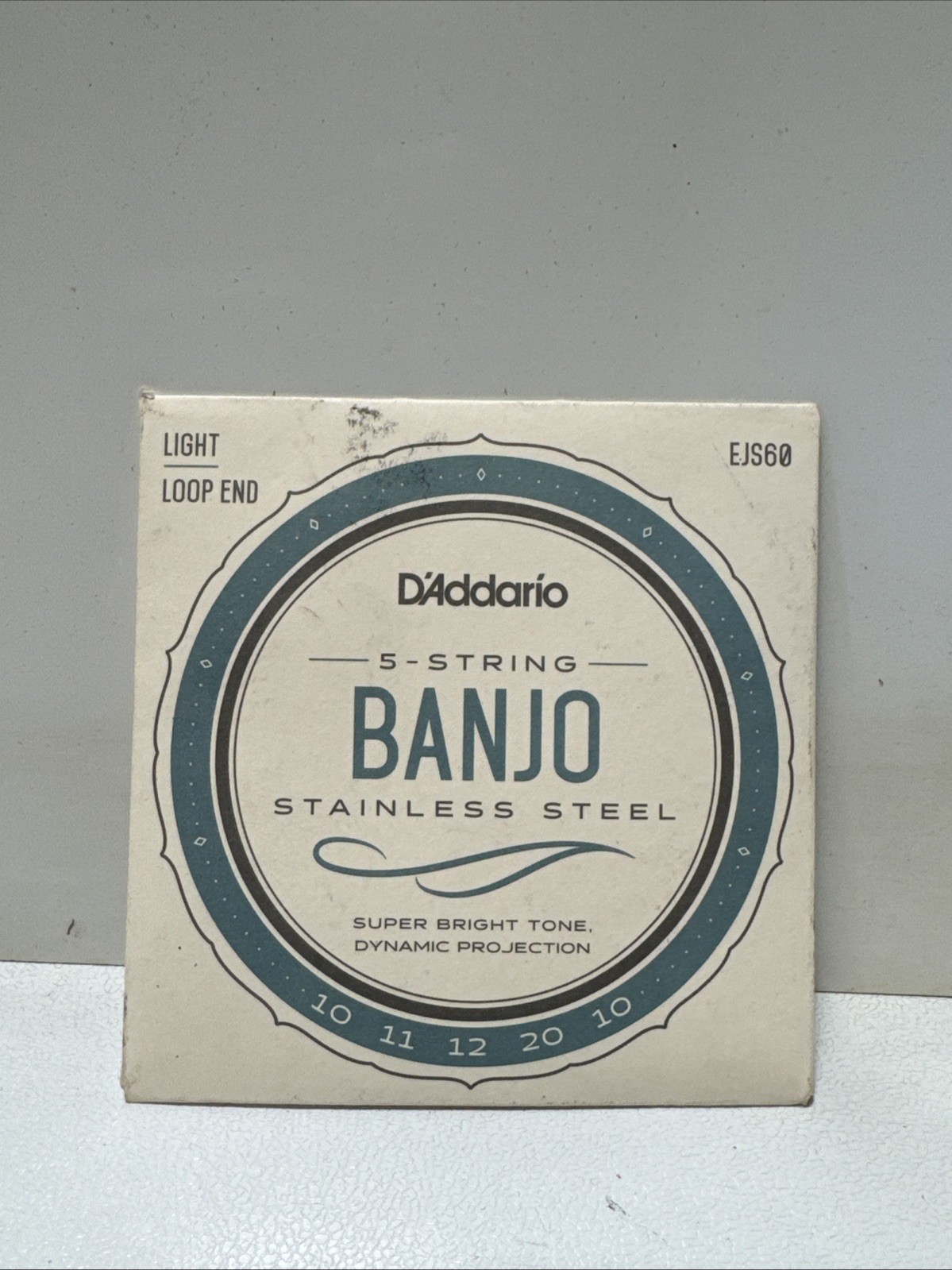 D'Addario Banjo EJS60 Stainless Steel Light Loop End NOS