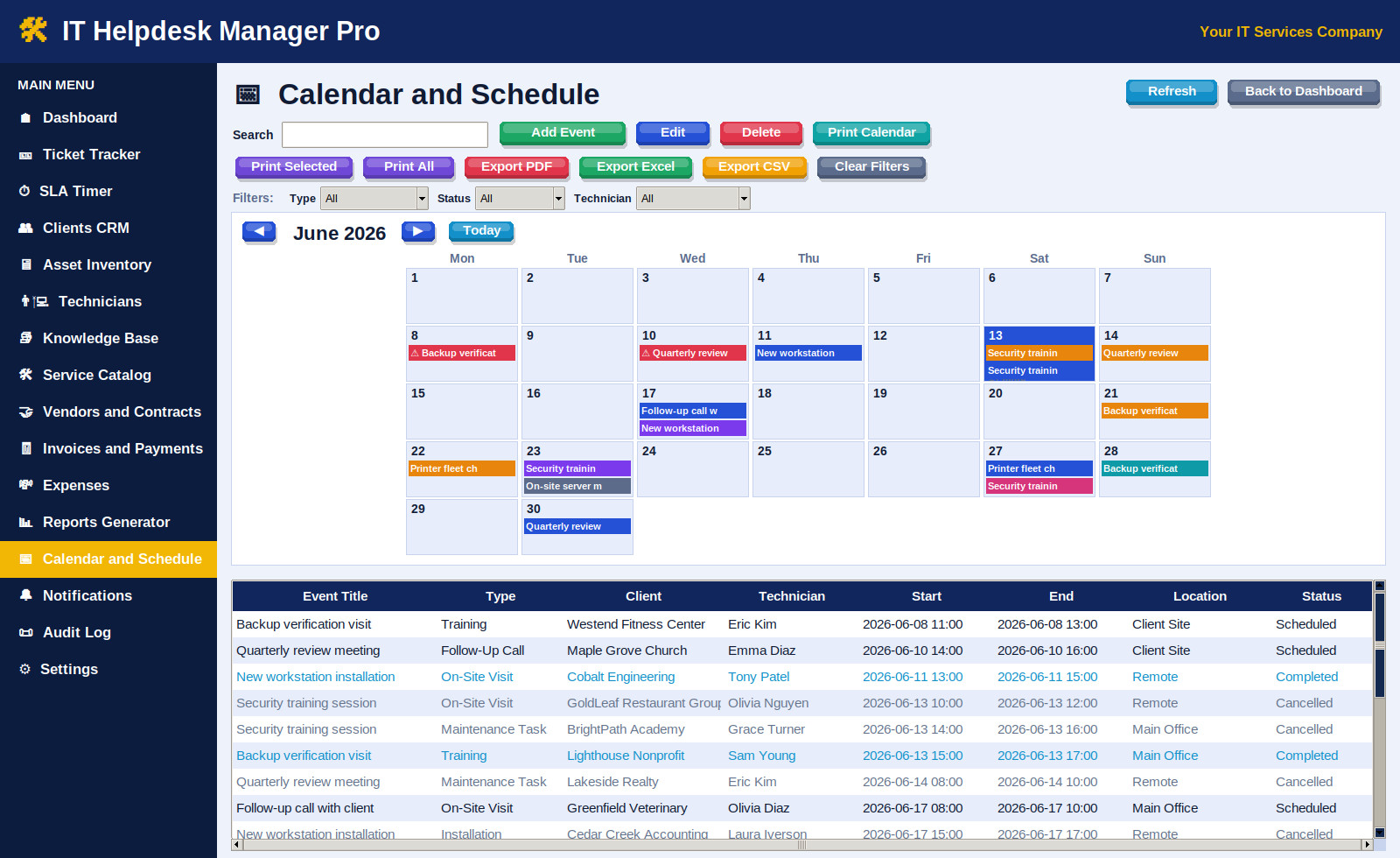 IT Helpdesk Manager Pro Software Ticket SLA CRM Invoice App Windows Mac Download