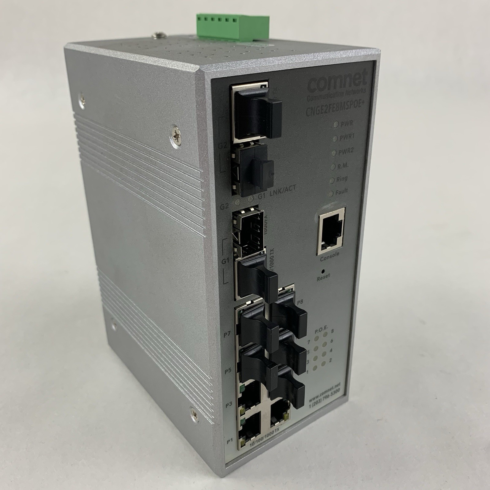 Comnet CNGE2FE8MSPOE+ 1000MBPS 8PORT 100MBPS Hardened Switch POE Tested