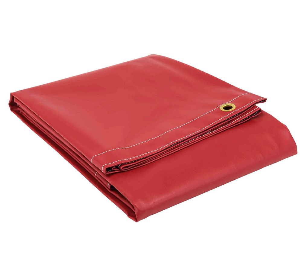 6' x 8' Heavy Duty Red 18oz Vinyl Utility Tarp Waterproof, Multipurpose, Cars...
