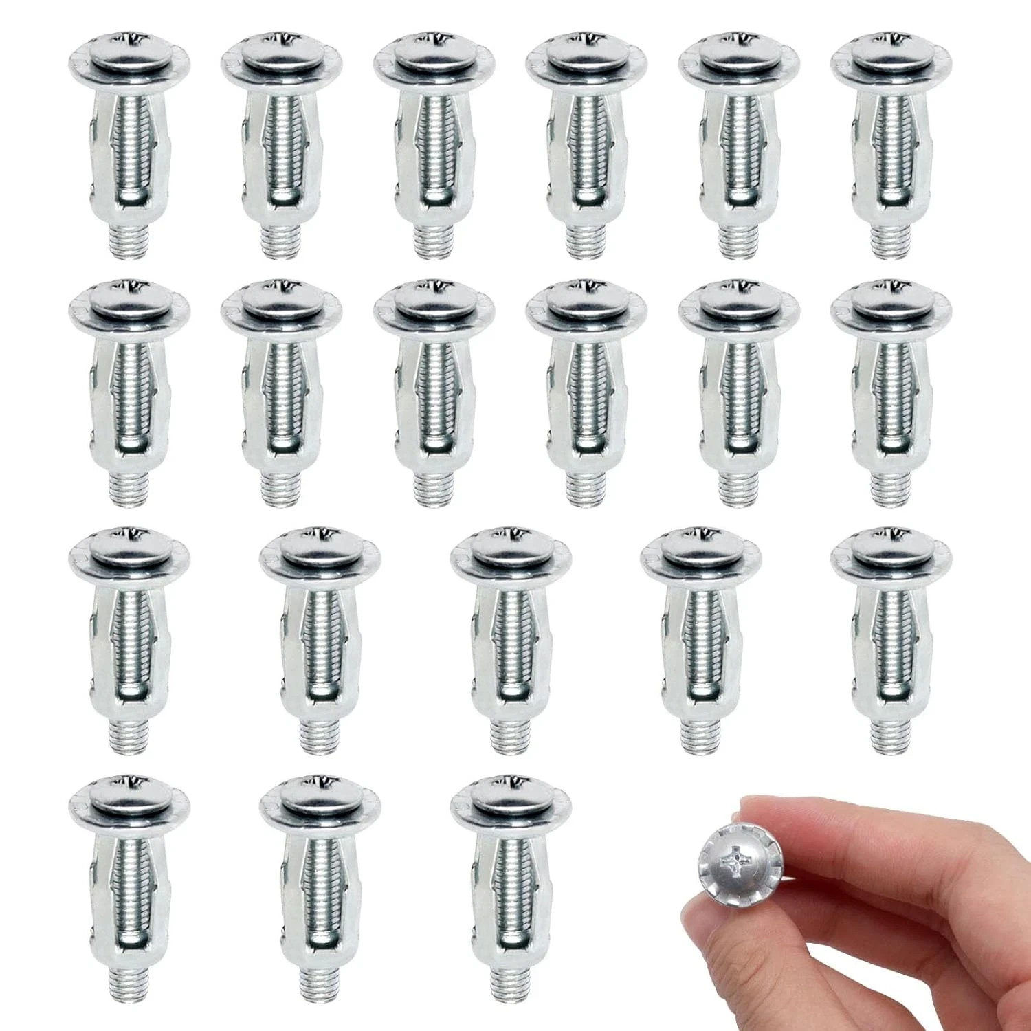 20 Pcs Heavy Duty Hollow Wall Anchors for Thin Walls, M5 x 1 Inch
