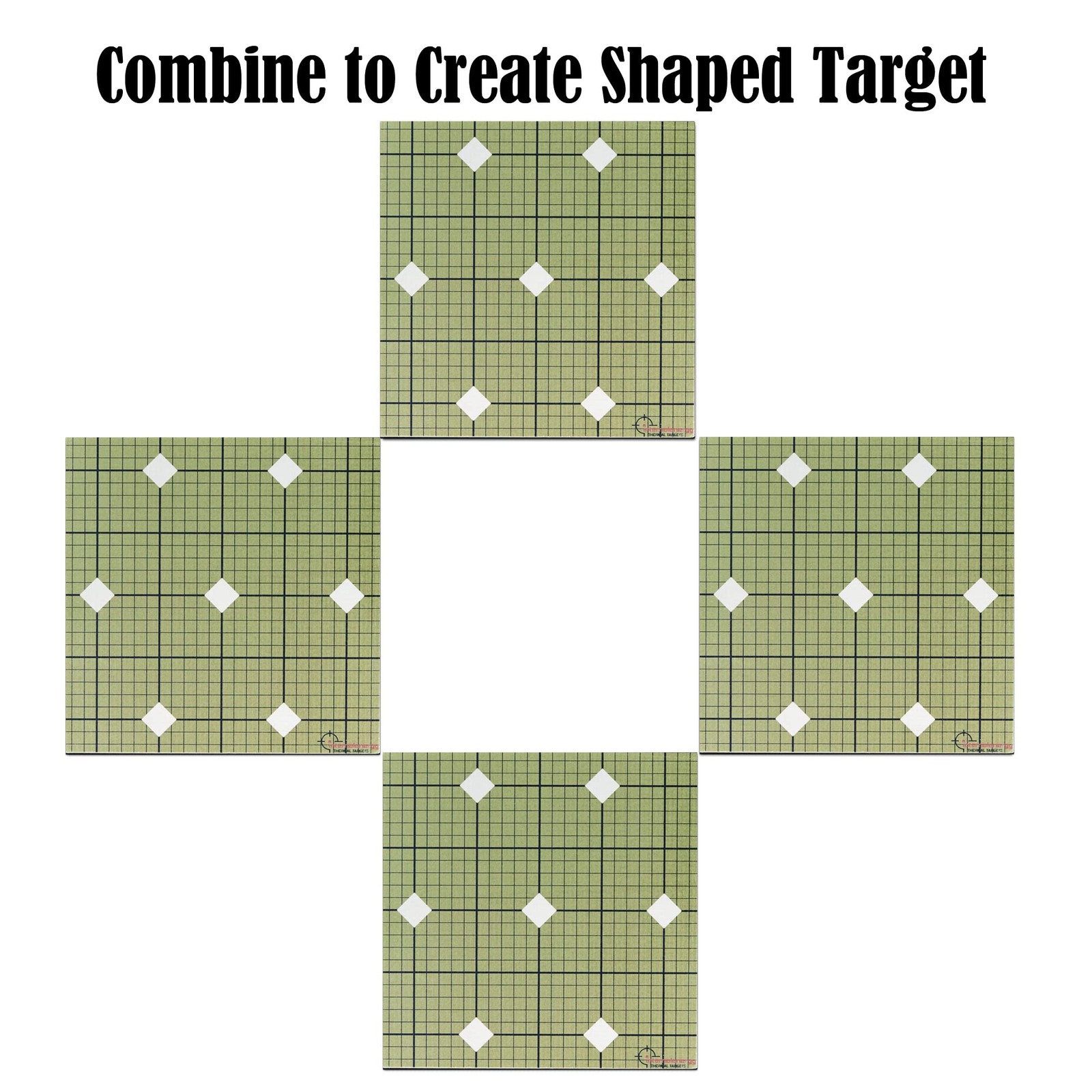 Internal Energy 5-Pack Zeroing Thermal Targets Diamond Bullseye Extra-Bright