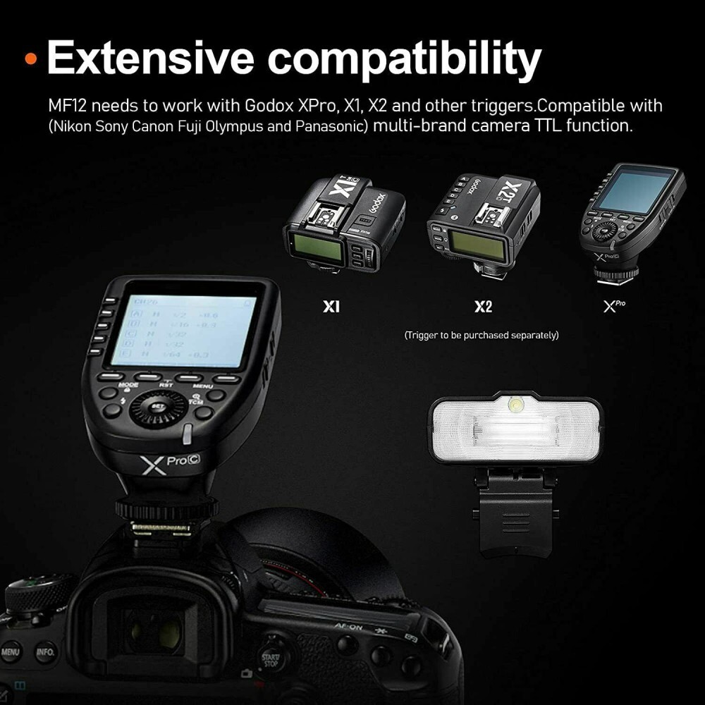Godox MF12-K2 Macro Flash 2-Light Kit TTL Flash Speedlite For Sony Canon Nikon