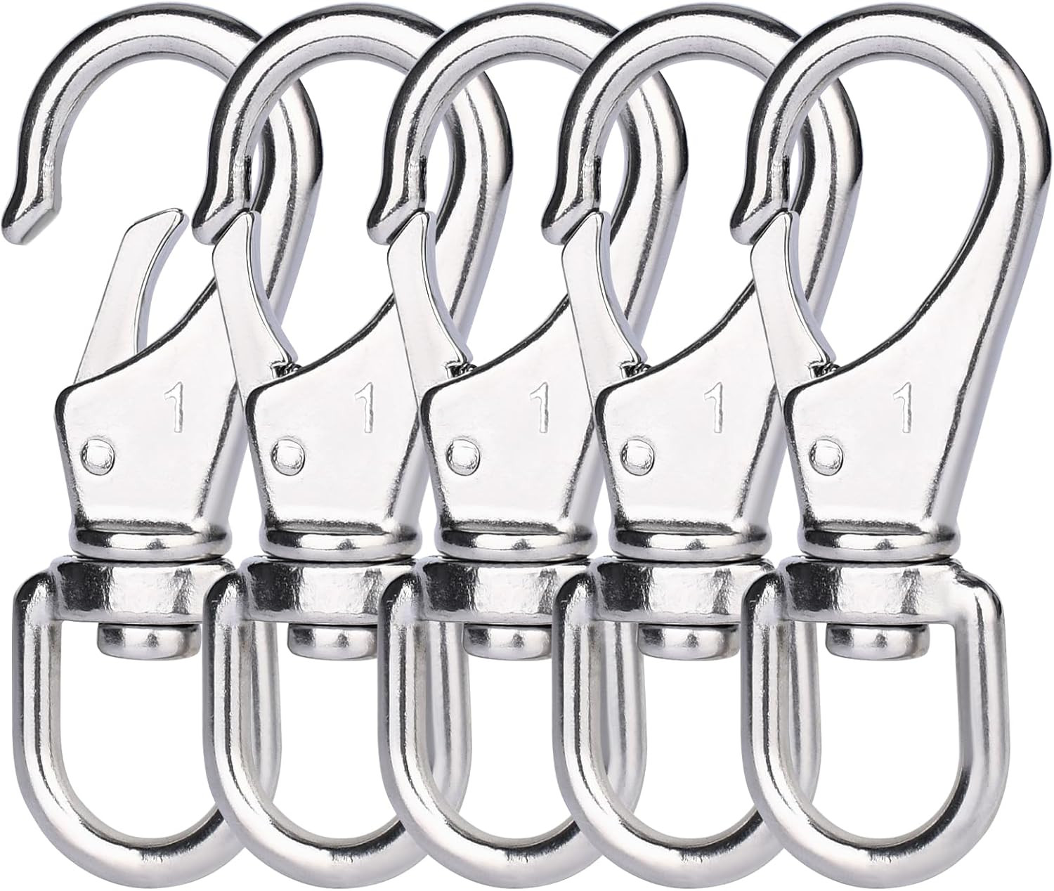 5 PCS Swivel Hooks 3.4In Diving Clips Spring Clips Keychain Clip Flag Clips for