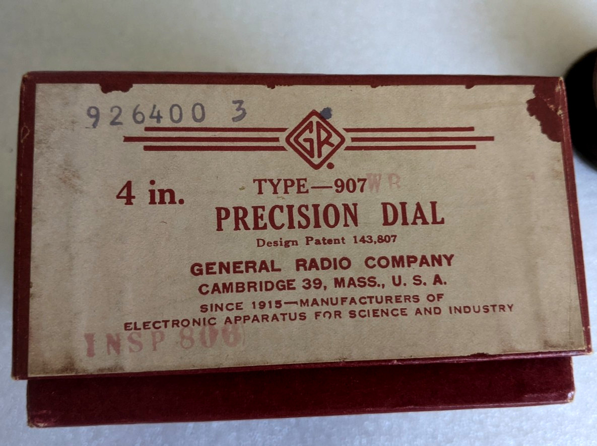 GENERAL RADIO COMPANY TYPE 907 WR PRECISION DIAL FOR HAM RADIO - NEW