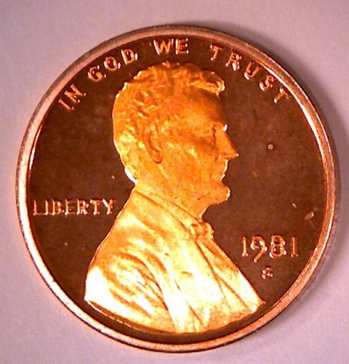 1981 S 1C Proof Lincoln Cent **Free Shipping**