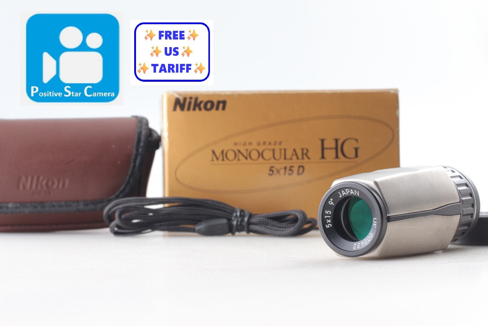 🎦VIDEO👀⭐Exc+5⭐ Nikon HG High Grade Monocular Scope HG 5X15 D From JAPAN