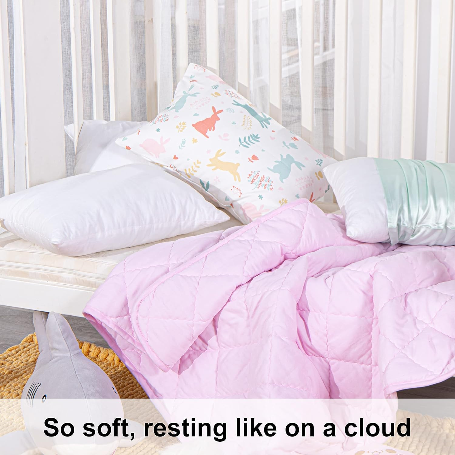 2 Pack Cotton Down Alternative 13x18 Pillows, Machine Washable - Soft and Breath