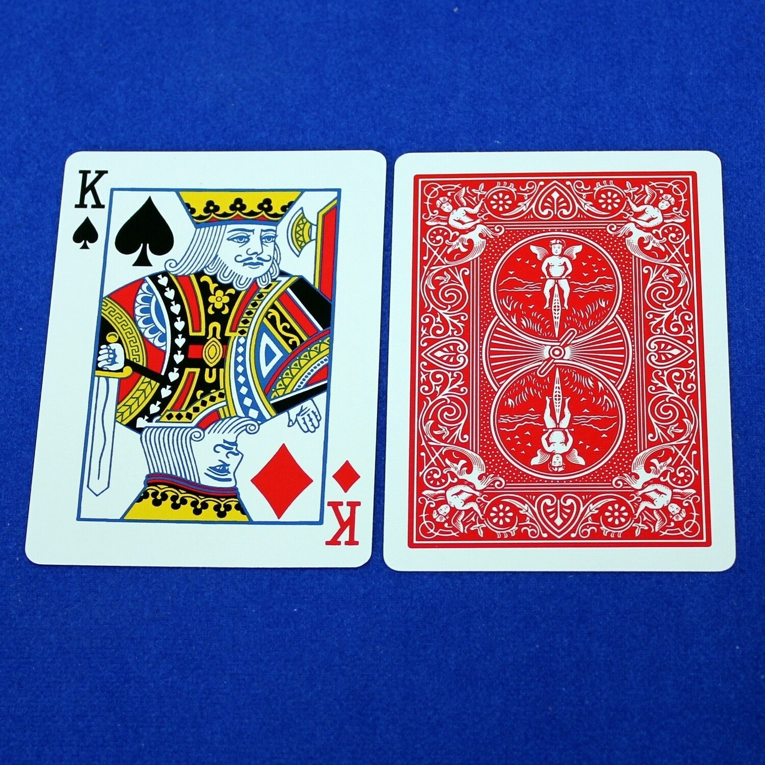 King of Spades / Diamonds - Mashup, Bicycle Printed Gaff Card, Red