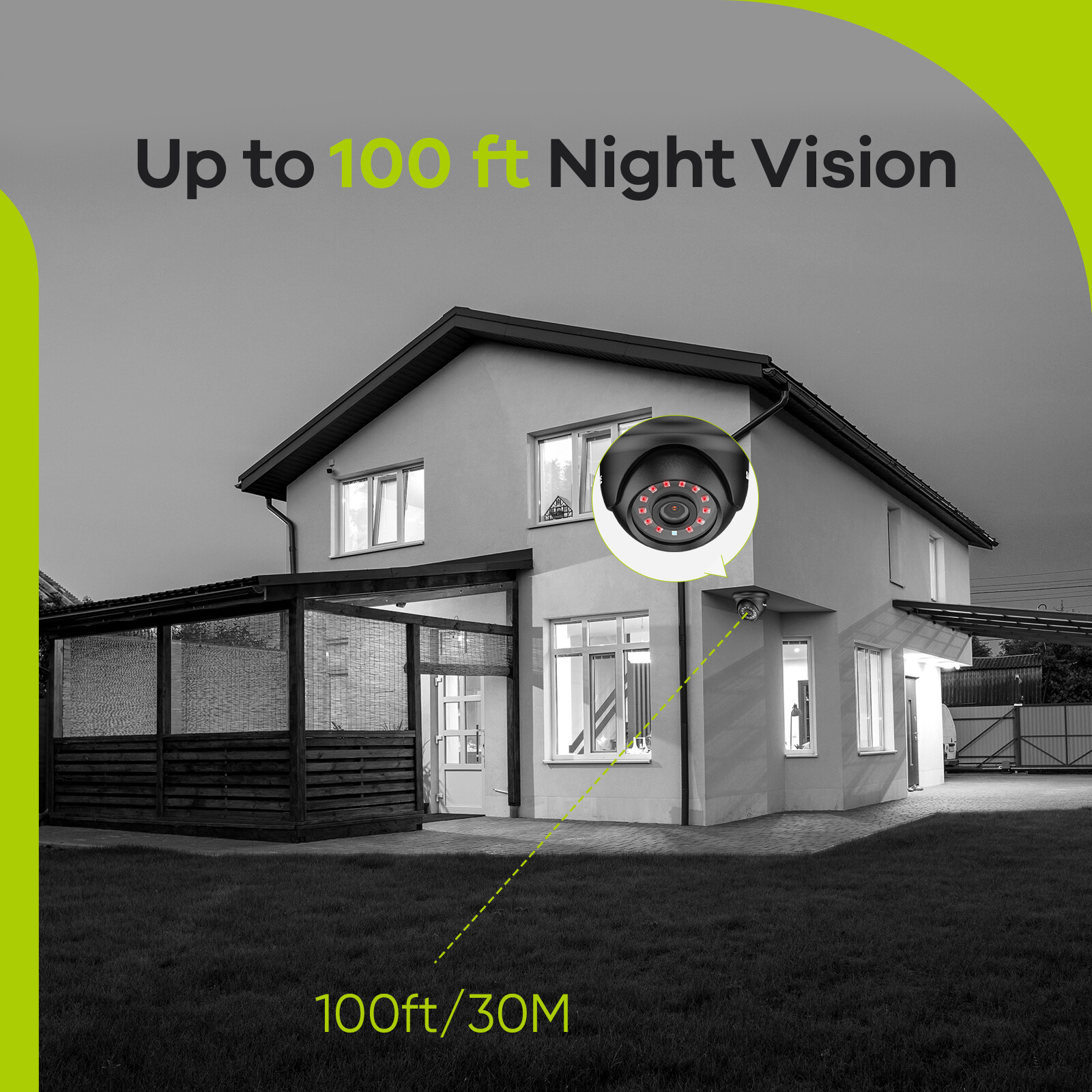 SANNCE 8CH 2MP CCTV DVR 1080P Home Security Camera System Outdoor Night Vision