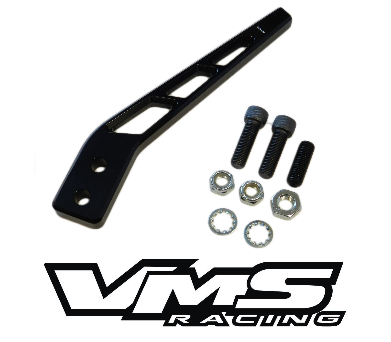 VMS BILLET ALUMINUM BENT 8" BLACK SHIFTER HANDLE ARM LEVER FOR HURST SHIFTER