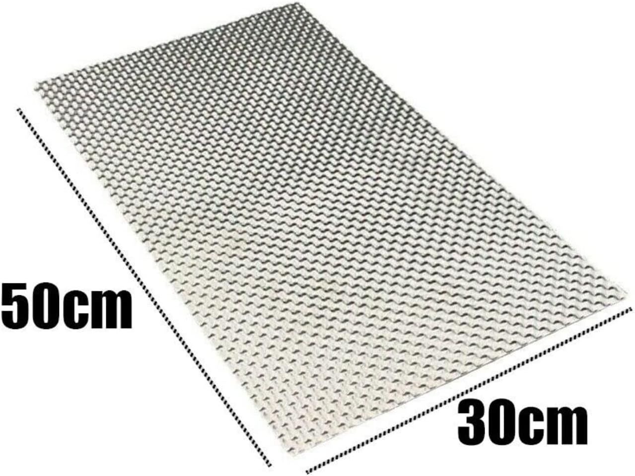 3-SIZE Exhaust Heat Shield Mat Automotive Embossed Aluminum Muffler Exhaust Wrap