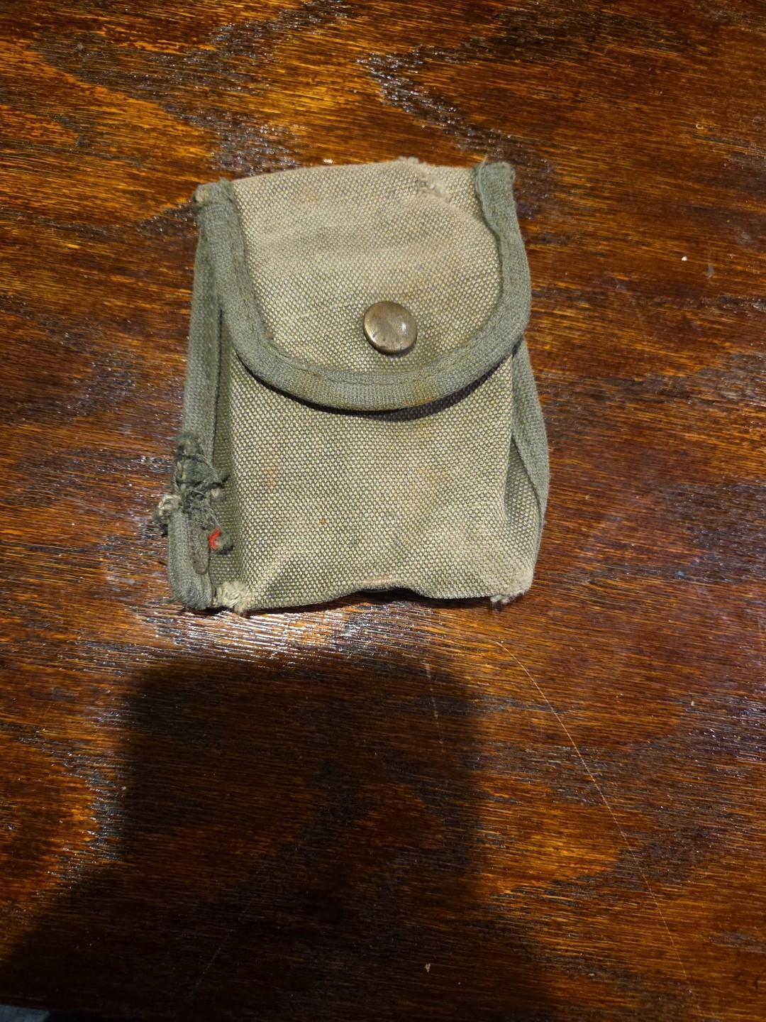 Vintage US Military First Aid Field Compass Pouch. Canvas Vietnam War Case