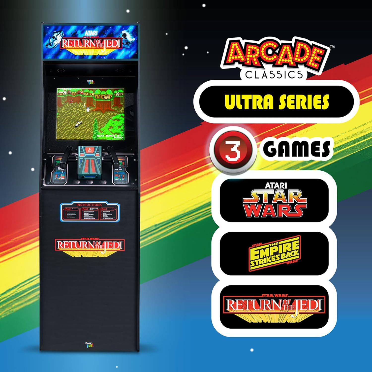 Arcade Classics Atari Star Wars Ultra Series Free Standing Electronic Game W/ 17