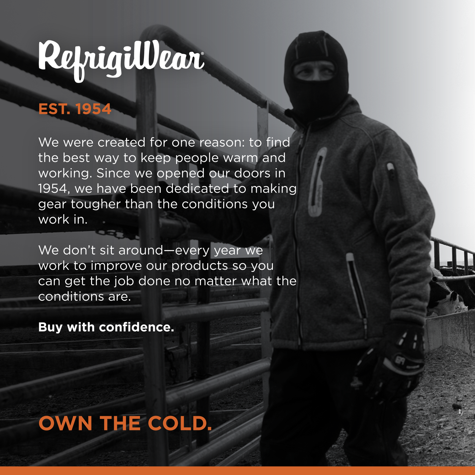 RefrigiWear Mens Warm Fleece Lined Extreme Sweater Jacket with Reflective Piping