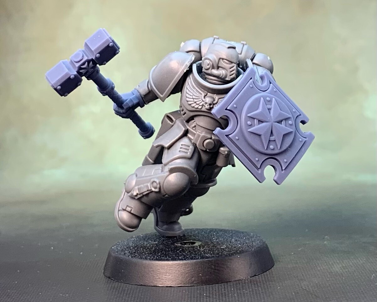 Sq Shield Cross (L) - compatible w 40k black templars Primaris stormshield