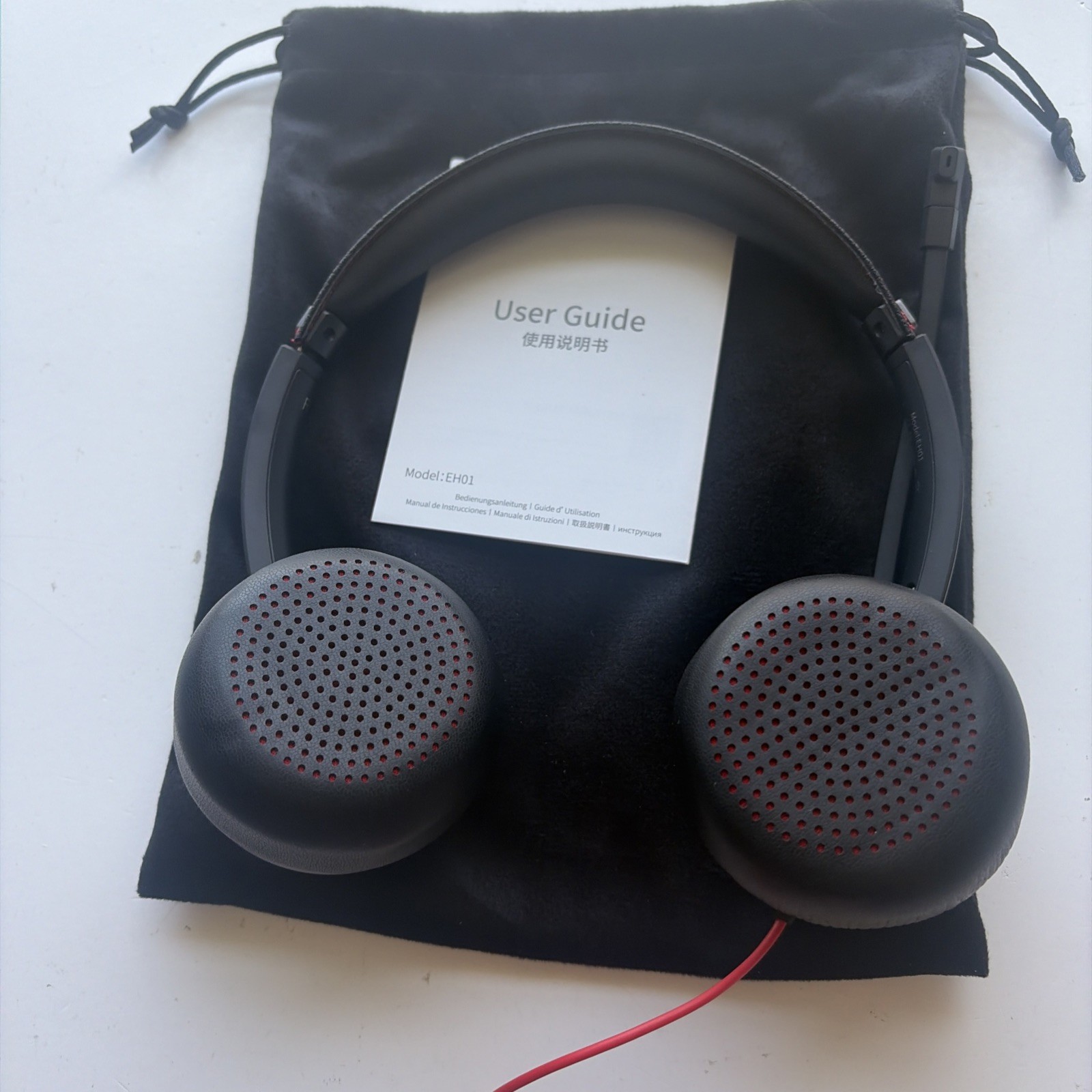 USB Headset with Microphone for PC, On-Ear Computer Laptop Headphones USB+3.5mm