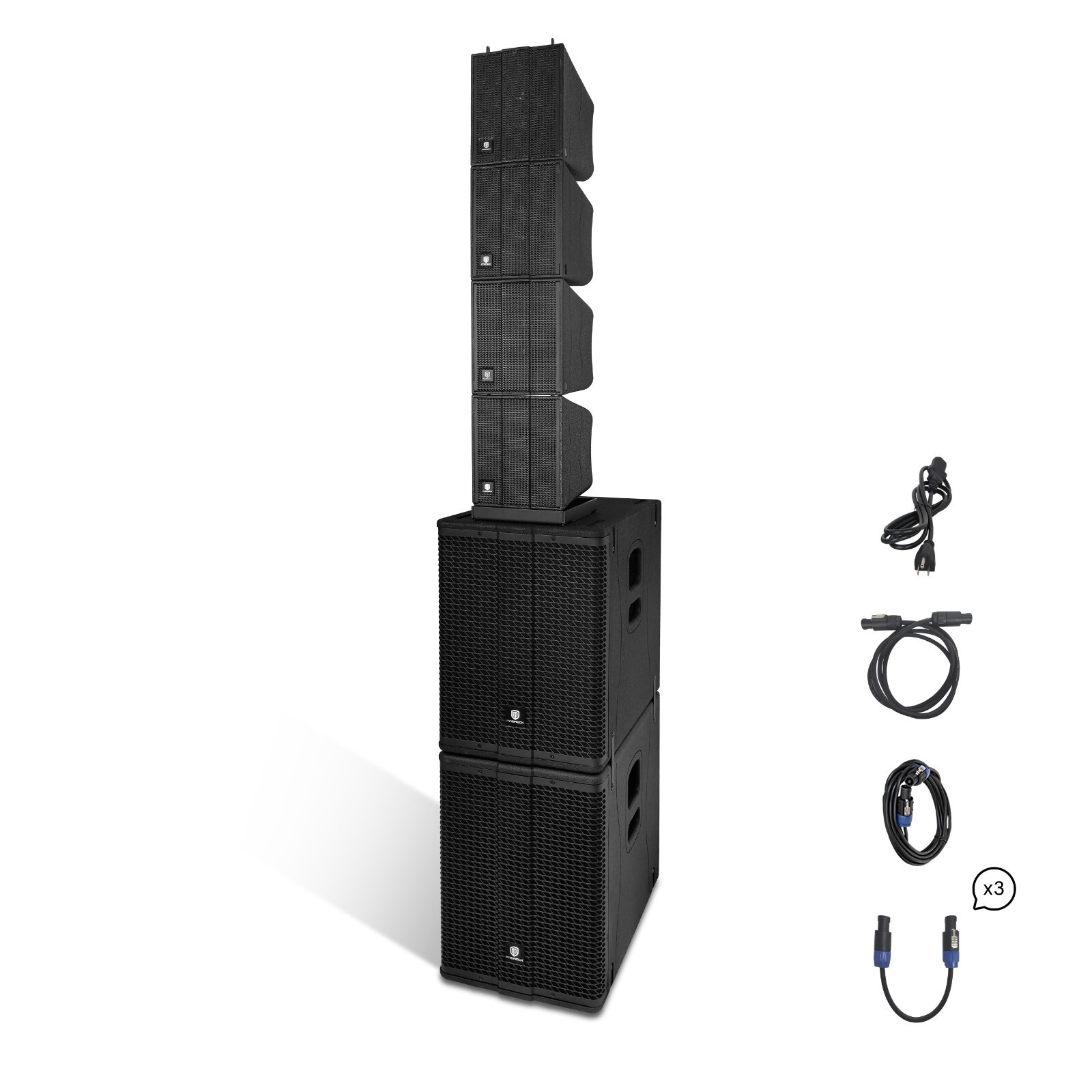 proreck Stage 12 Pro PA Line Arrays Speaker System Dual 12" Subs Bluetooth