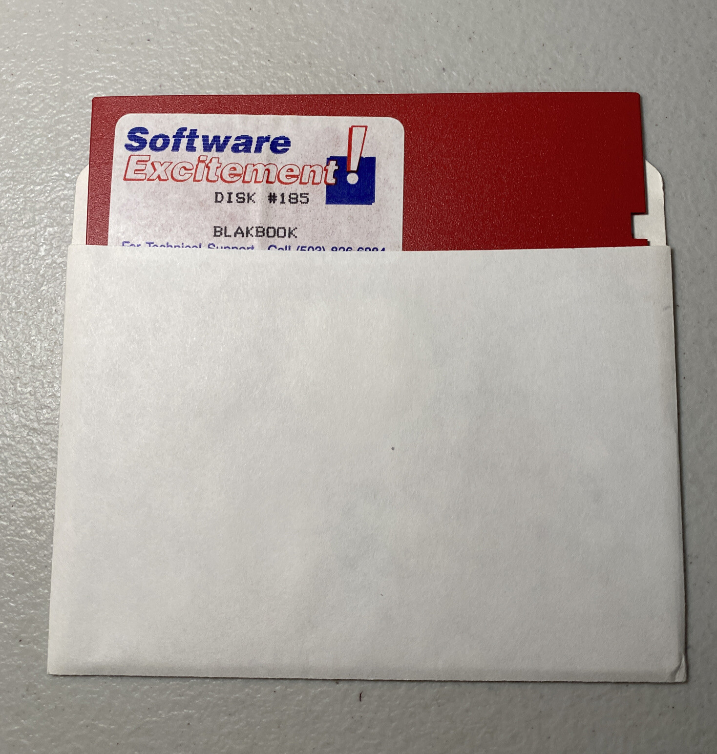Software Excitement! Disk #185 BLAKBOOK 5.25” Vintage