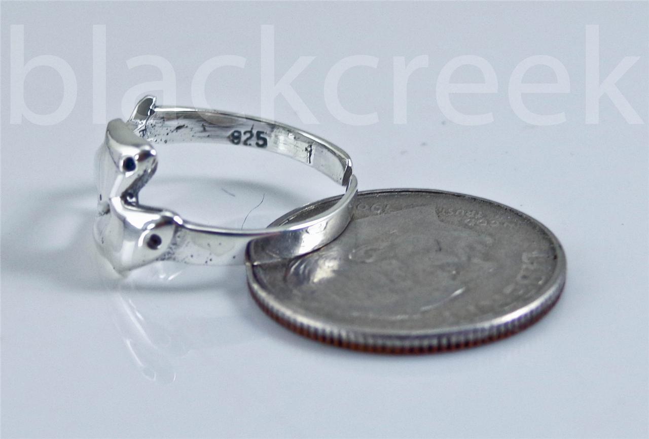 925 Sterling Silver ~ Two Dolphins ~ Adjustable ~ Toe Ring