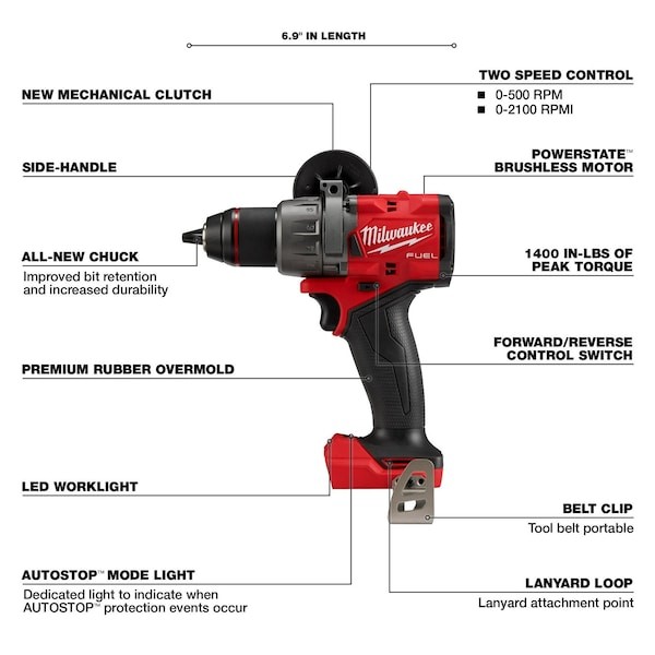 Milwaukee Tool 2903-20 M18 Fuel 1/2" Drill/Driver