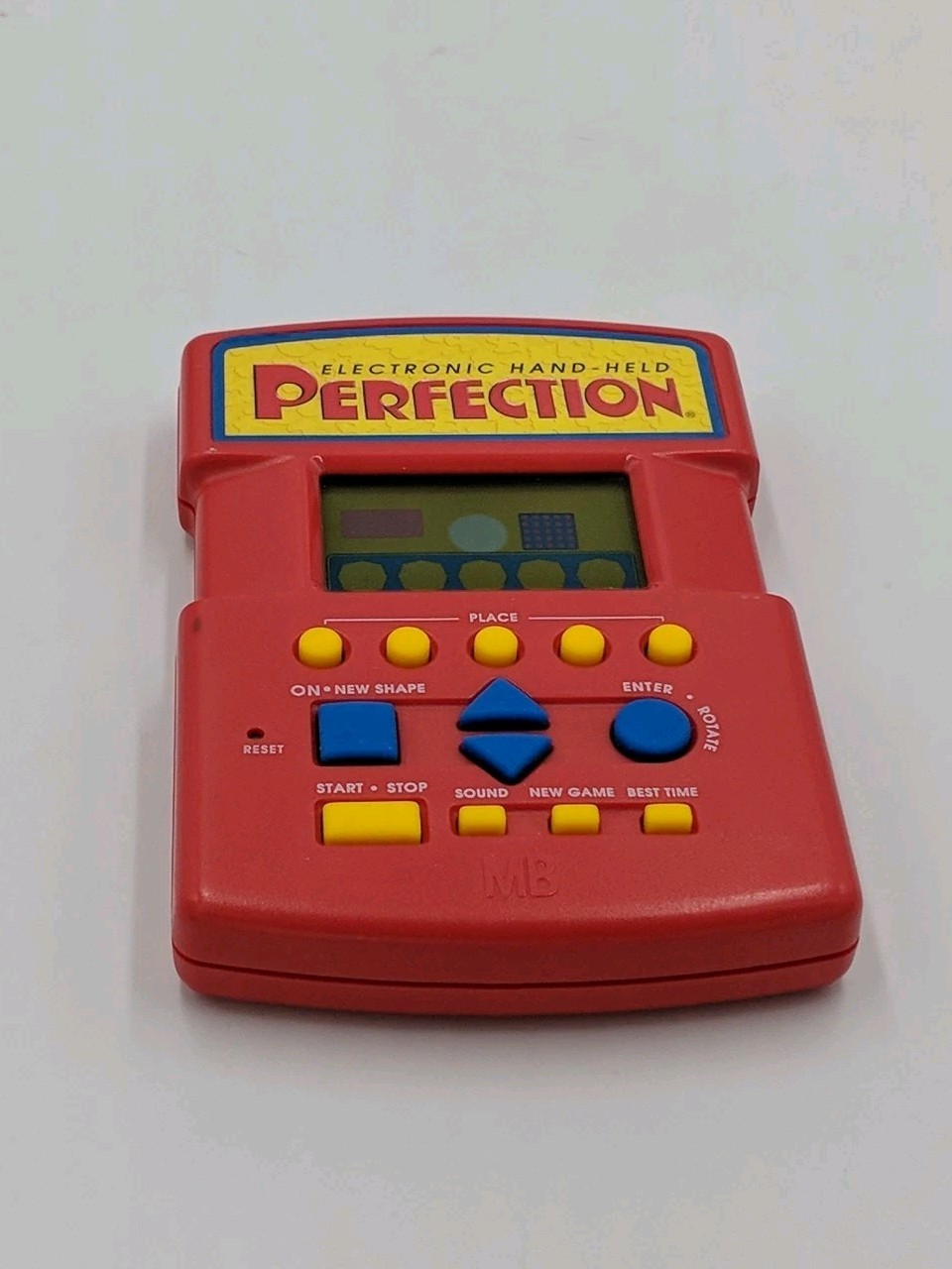 Perfection Electronic Hand-Held Game Vintage 1996 Milton Bradley - Works