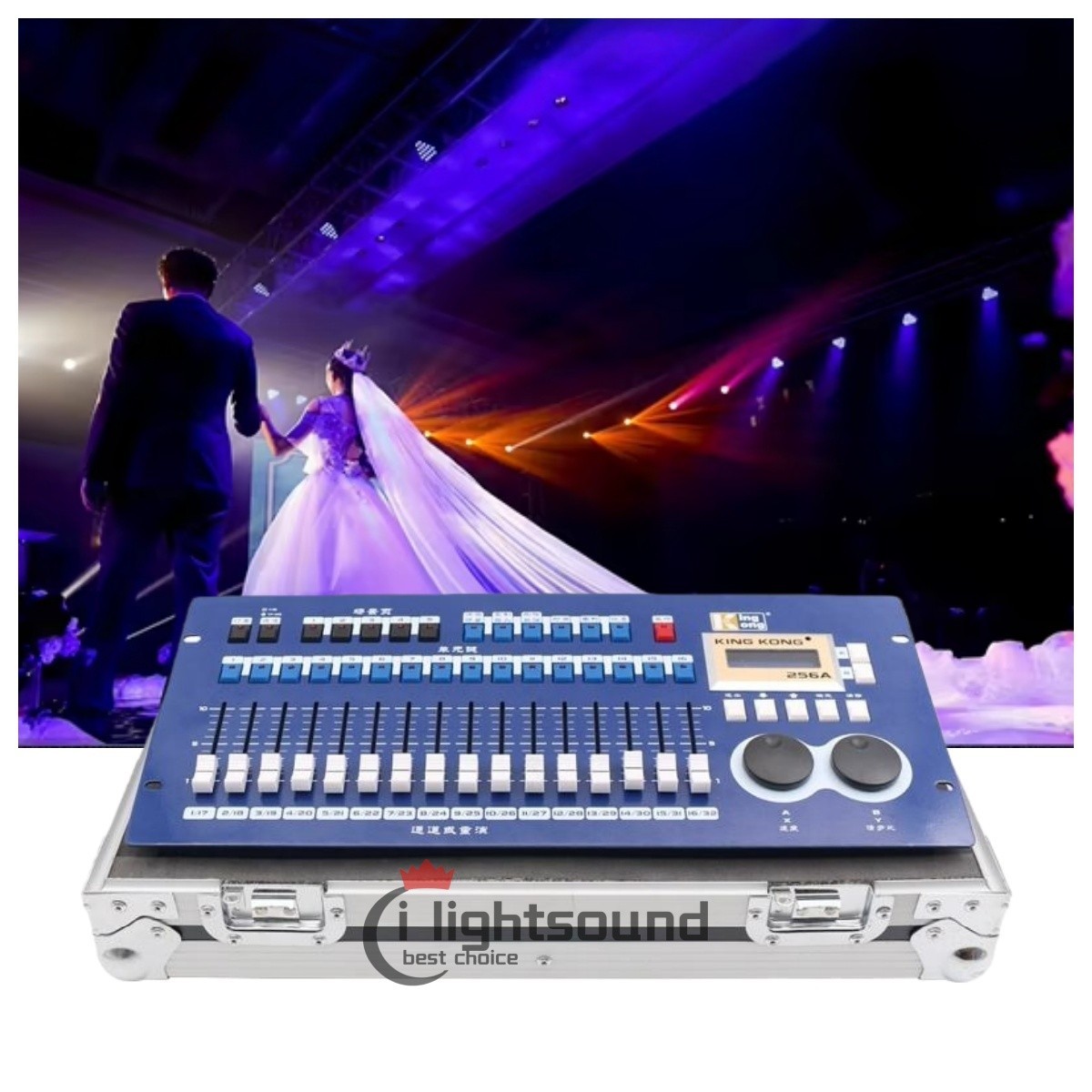 Stage dj bar light console Kingkong 256A controller board mixer 256CH+road case