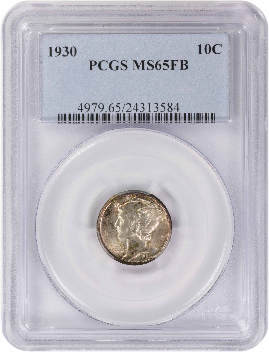 1930 Mercury Silver Dime MS65FB PCGS