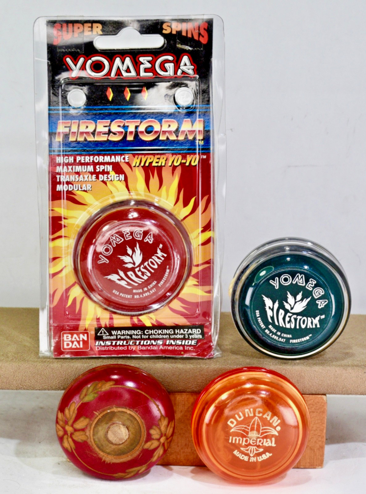 Yoyo Lot of 4 - NEW Yomega to Vintage Duncan and Old Wood Yo-Yo ~ LOOK!