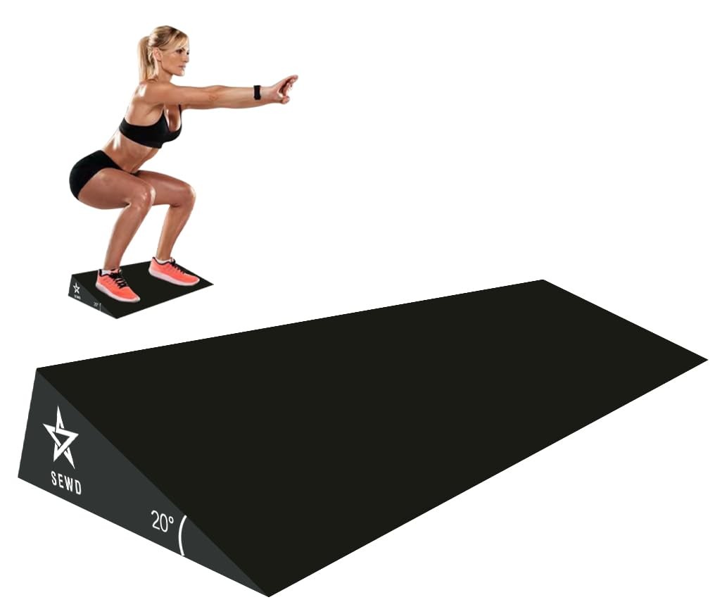 Extra Large 20 Degree Slant Board Squat Wedge Heel Elevated Deadlifts Home Gym