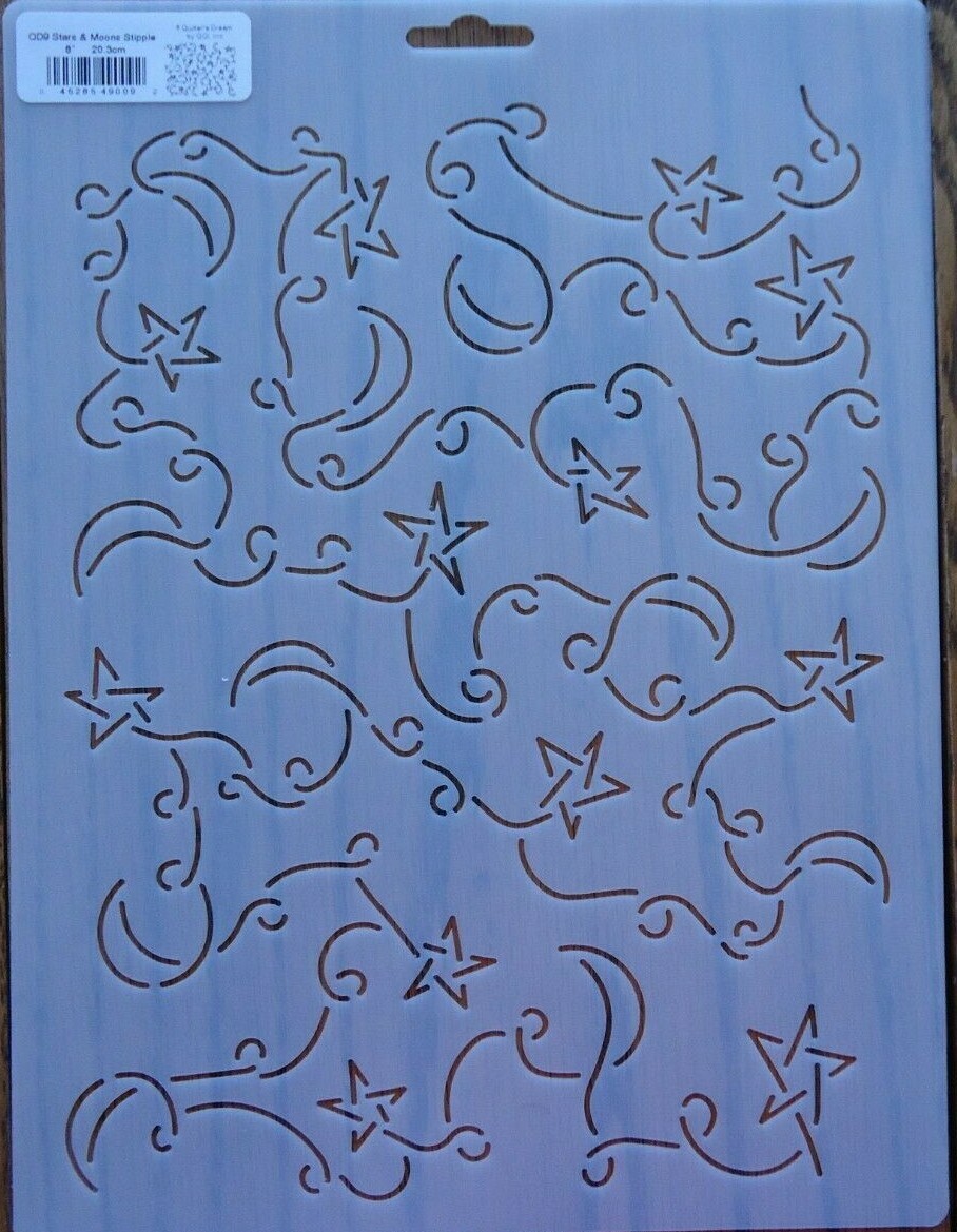 Stencil Quilting Stars & Moons Stipple 8" 20.3cm  QC QD9 sew quilt stitch CL