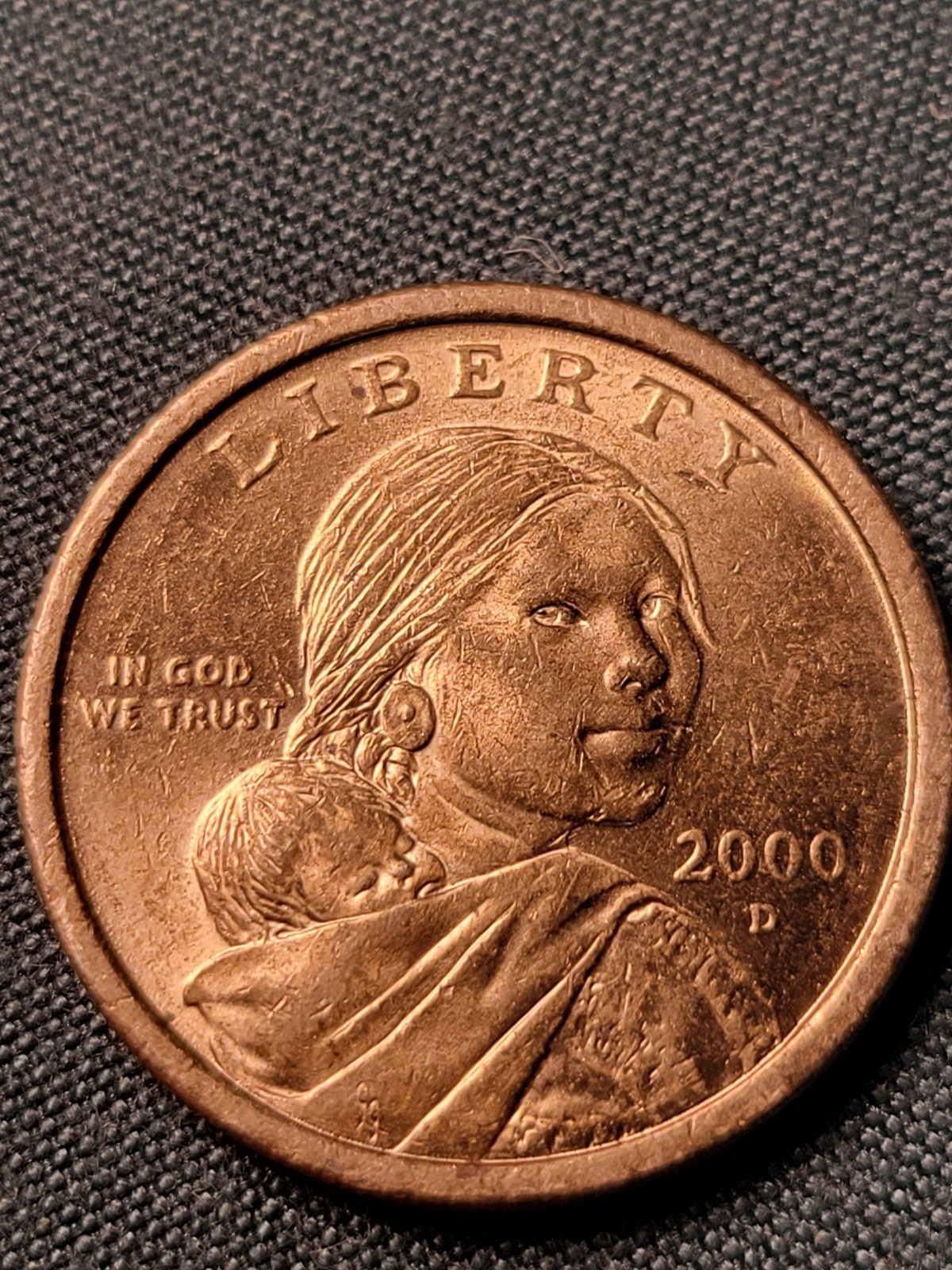 2000-D Sacagawea Dollar Speared Wing Wounded Eagle Very Unique Rare Coin