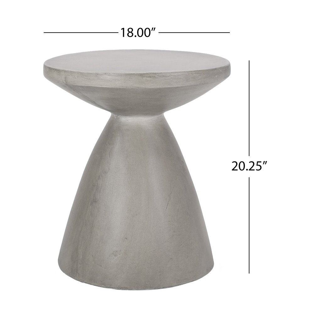 Outdoor Concrete Side Table Lightweight MGO End Table