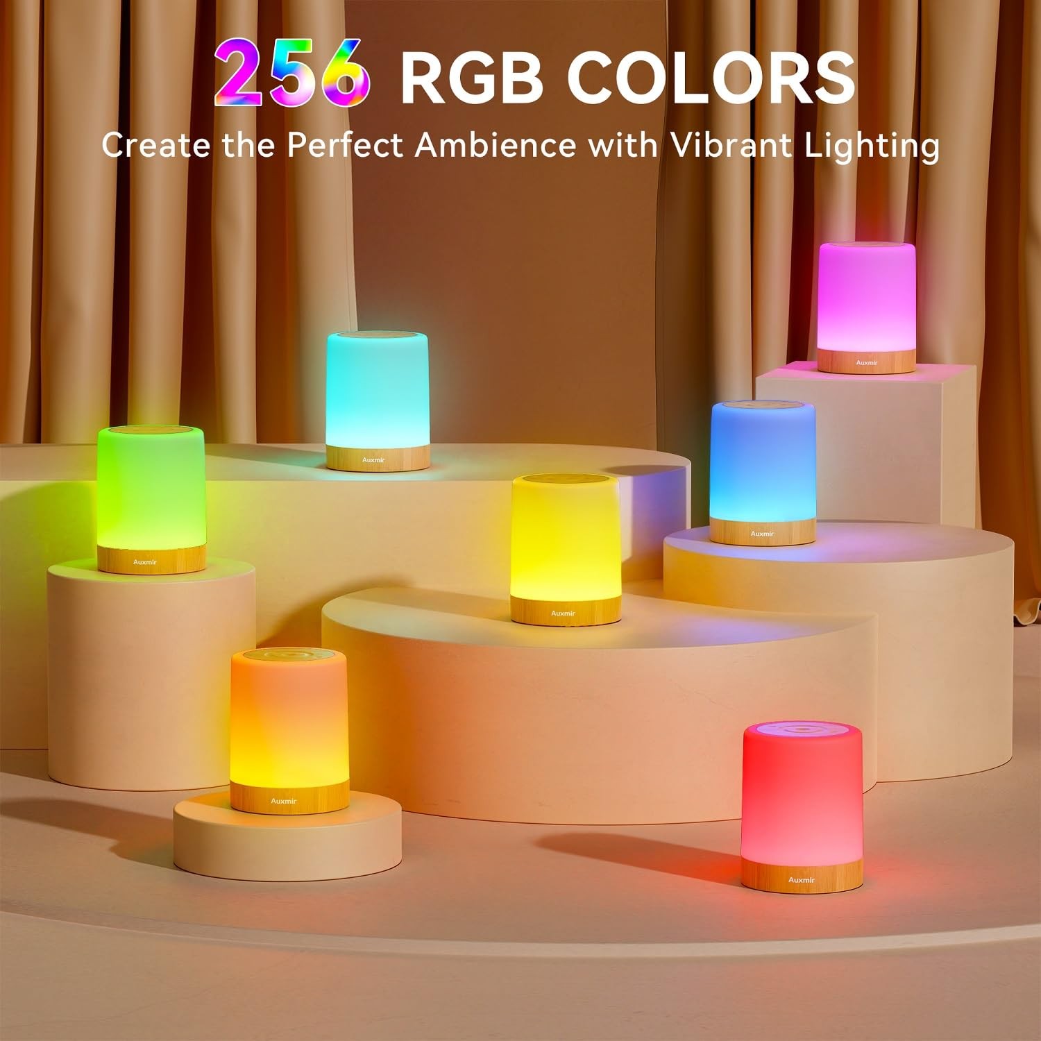 Night Light for Kids Baby, Dimmable Touch Lamp for Nursery, 11 RGB Colors 5 B...
