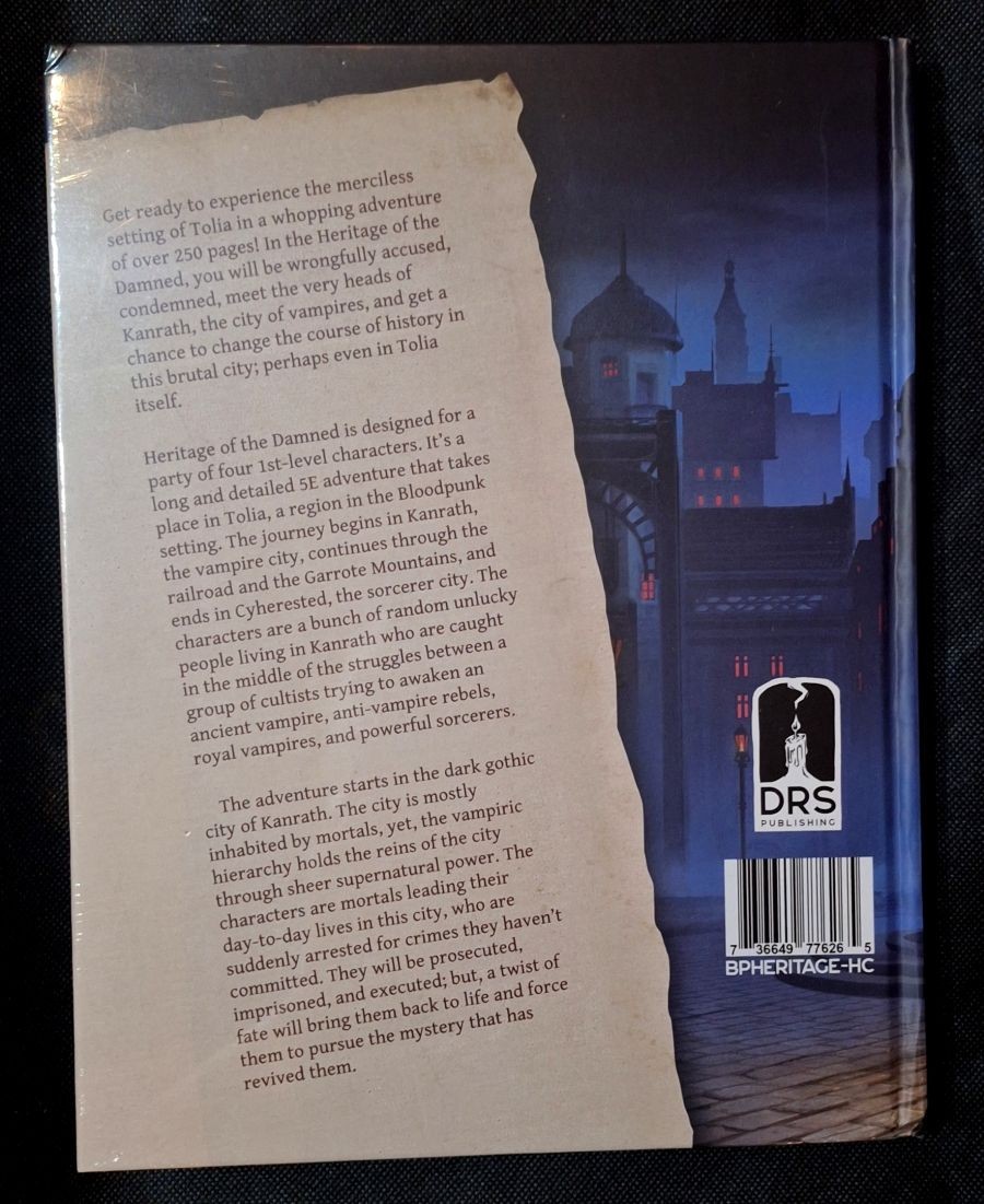 Bloodpunk: Heritage Of The Damned RPG hardcover sealed new