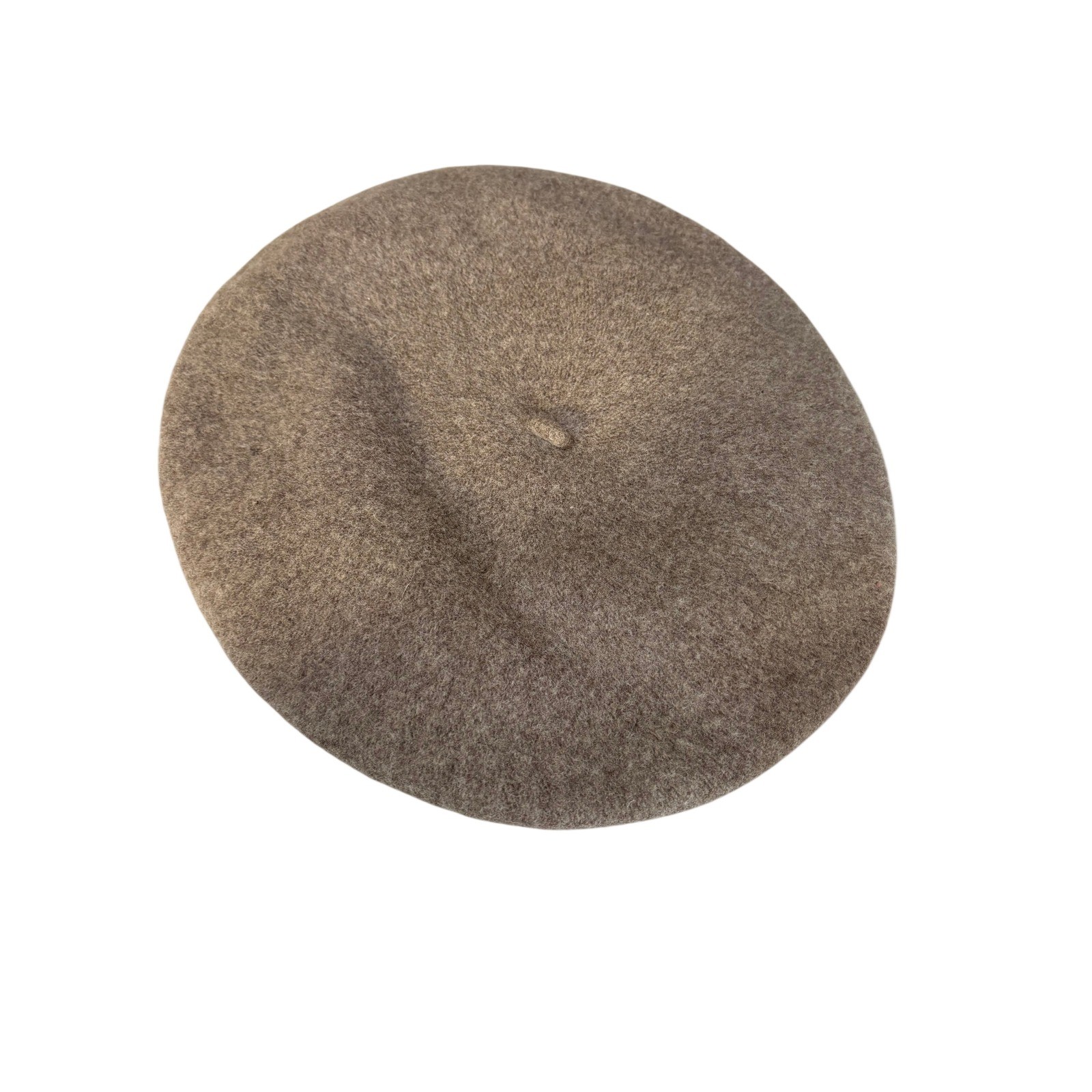 Classic Wool Felt Beret Hat Taupe Neutral French Style Winter Fall