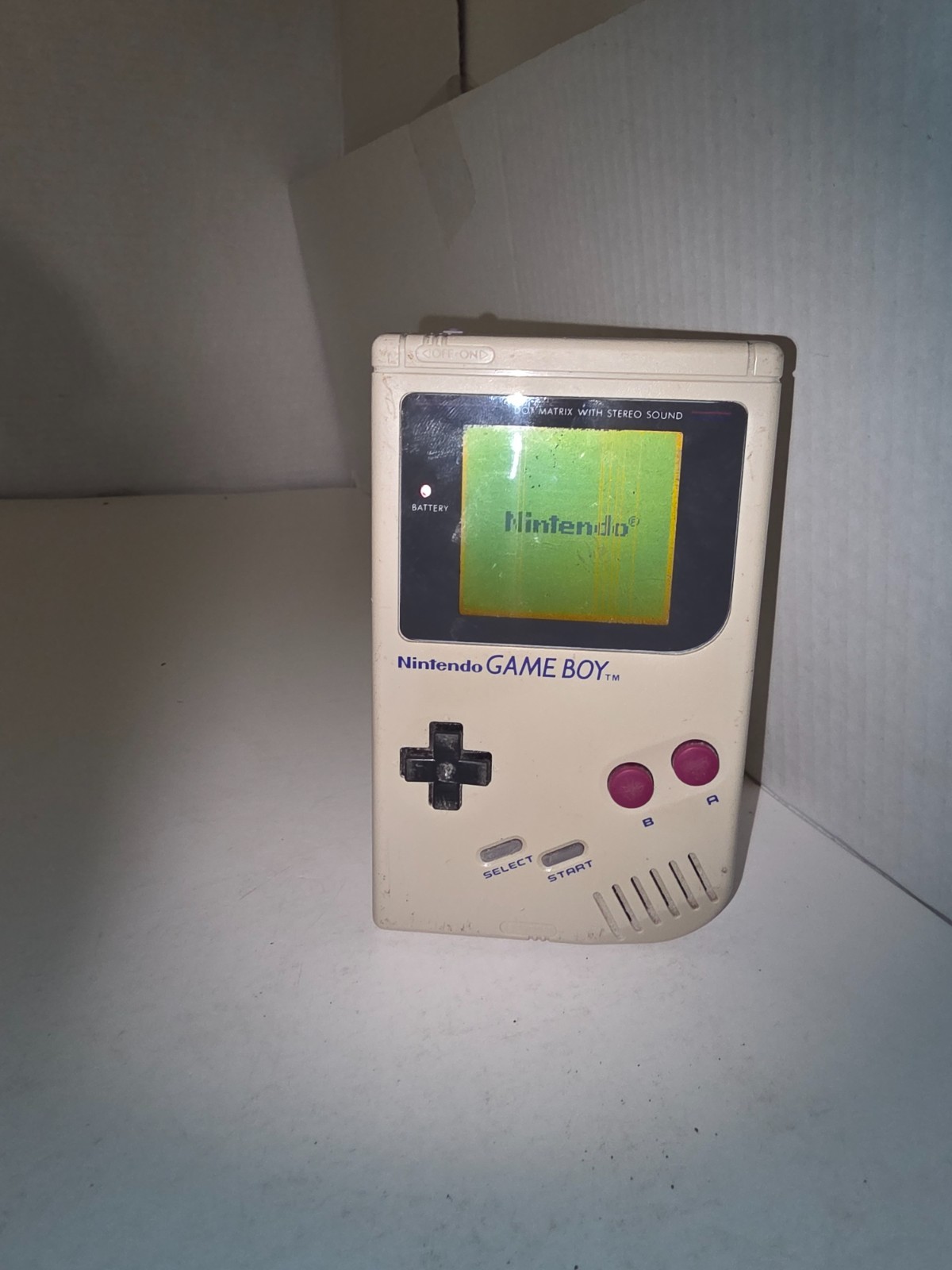 Powers On & works many lines  Gameboy Original DMG-01 Console needs new LCD #A25
