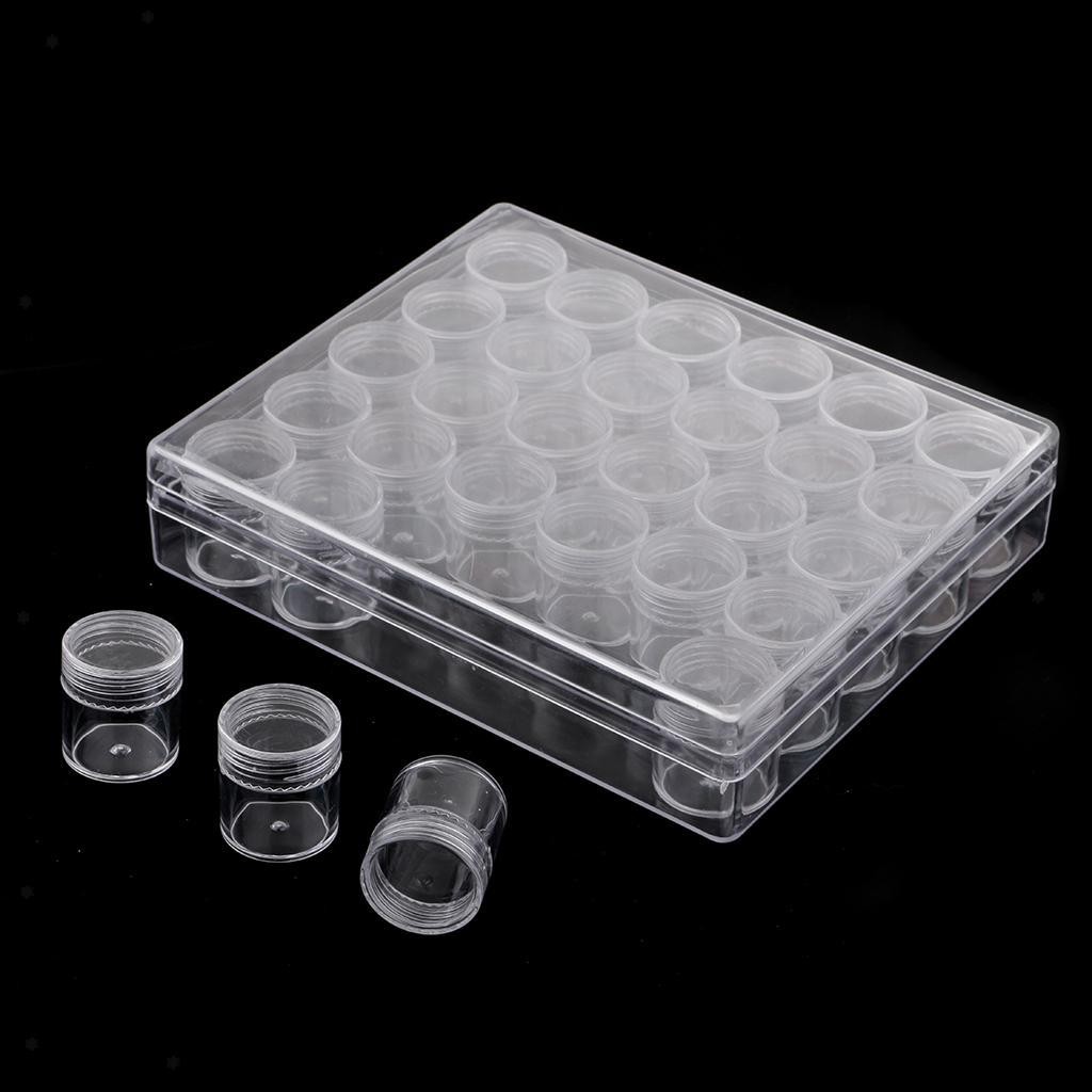 Transparent Storage Box With 30 Slots Small Bead Storage