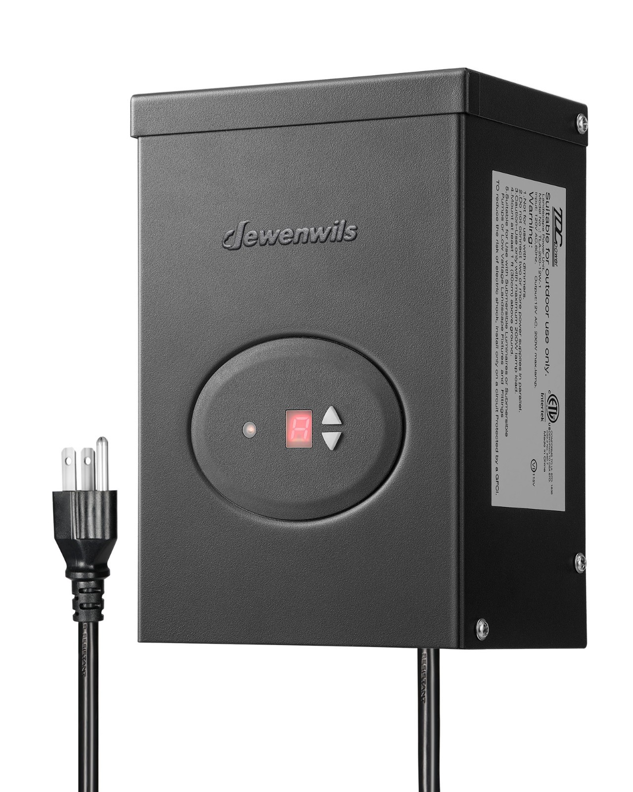 DEWENWILS 200WLow Voltage Landscape Transformer, W/ Timer and Photocell Sensor