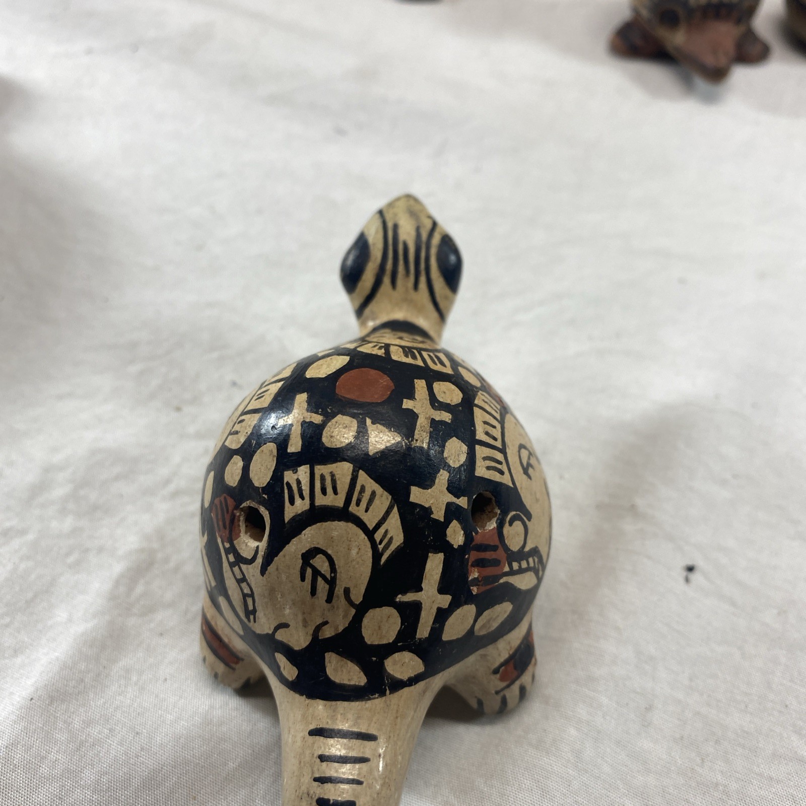 Vintage Handmade Peruvian Clay Turtles
