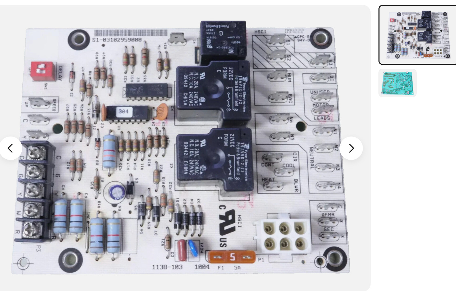 S1-03102959000 GUARANTEED TESTED WORKING Fan Control Board 1138-103